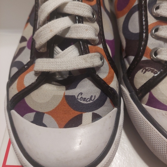 Coach Barrett Poppy sneakers brown patent trim - Picture 7 of 15